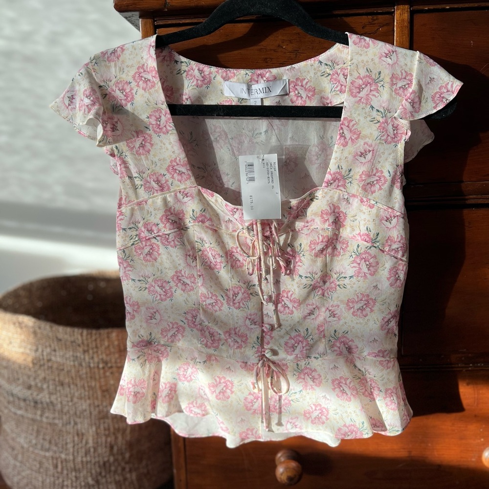 Intermix floral silk blouse